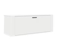 vidaXL Armoire à Chaussures Range-Chaussures Armoire de Rangemente Meuble à Chaussures Entrée Couloir Salon Murale Blanc 100x35x38cm Bois d'Ingénierie