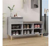vidaXL Armoire à Chaussures Range-chaussures Armoire de Rangemente Meuble à Chaussures Entrée Couloir Salon Sonoma Gris 102x36x60 cm Bois d'Ingénierie Gris G