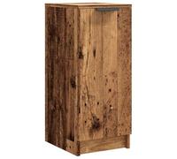vidaXL Armoire à chaussures Vieux bois - Bois d'ingénierie - 1 porte, 4 étagères - 29,5x35x70 cm