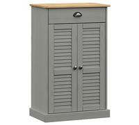 vidaXL Armoire à chaussures VIGO gris 60x35x96 cm bois massif de pin 353168