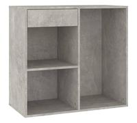 vidaXL Armoire à cosmétiques gris béton 80x40x75 cm Bois composite