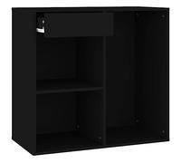 Vidaxl Armoire À Cosmétiques Noir 80x40x75 Cm Bois D'ingénierie Marron