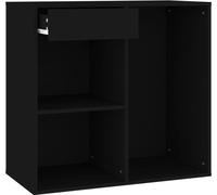 vidaXL Armoire à cosmétiques noire 80x40x75 cm Bois composite