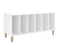 Vidaxl Armoire À Disques Blanc 100x38x48 Cm Bois D'ingénierie Blanc