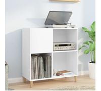 Vidaxl Armoire À Disques Blanc 84,5x38x89 Cm Bois D'ingénierie Multicolore