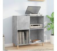 vidaXL Armoire à disques gris béton en bois d'ingénierie 84,5x38x89 cm Gris G