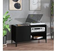 vidaXL Armoire à disques 831950 – Armoire latérale avec rangement pour tourne-disque, Maison Noir