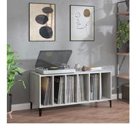 vidaXL Armoire à Disques, Armoire Latérale avec Rangement, Meuble pour Tourne-Disque, Buffet de Salon, Moderne, Sonoma Gris 831987
