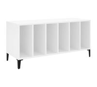 Vidaxl Armoire À Disques Blanc 100x38x48 Cm Bois D'ingénierie Blanc