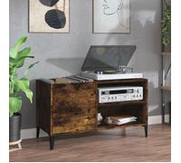 vidaXL Armoire à Disques Armoire Latérale avec Rangement Meuble pour Tourne-Disque Buffet de Salon Moderne Chêne Fumé 831954
