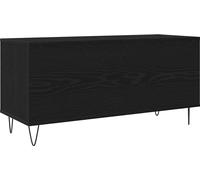 vidaXL Armoire à disques avec étagère Chêne noir 100 x 38 x 48 cm