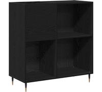 vidaXL Armoire à disques avec étagère Chêne noir 85 x 38 x 89 cm