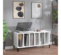 Vidaxl Armoire À Disques Blanc 100x38x48 Cm Bois D'ingénierie Blanc