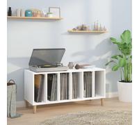 Vidaxl Armoire À Disques Blanc 100x38x48 Cm Bois D'ingénierie Blanc