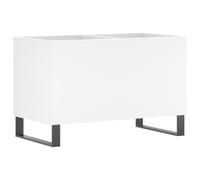 vidaXL Armoire à disques 74,5x38x48 cm - Support pour tourne-disque, bois d'ingénierie blanc