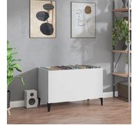 vidaXL Armoire à disques 831965 Blanc 74,5x38x48 cm Bois d'ingénierie