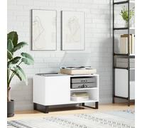 vidaXL Armoire à disques 85x38x48 cm blanche, bois d'ingénierie 831708