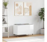 vidaXL Armoire à disques blanc brillant 74,5x38x48cm bois d'ingénierie 831718