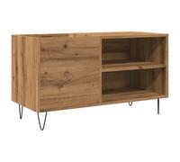vidaXL Armoire à disques chêne artisanal 84,5x38x48 cm bois ingénierie, armoire pour tourne-disques, meuble de rangement pour disques vinyles, buffet pour tourne-disques