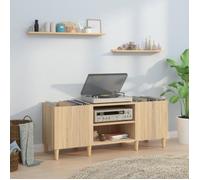 vidaXL Meuble à disques Chêne Sonoma – 121×38×48 cm – Bois d'ingénierie
