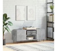 Armoire à disques gris béton 121x38x48 cm bois d'ingénierie831680