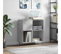Vidaxl Armoire À Disques Gris Béton 84,5x38x89 Cm Bois D'ingénierie Gris