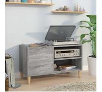 vidaXL Armoire à disques - Meuble de rangement moderne avec pieds, Sonoma gris, bois d'ingénierie