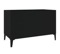 vidaXL Platenkast 74,5x38x48 cm bewerkt hout zwart831966 Noir G