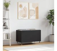 Platenkast 74,5x38x48 cm bewerkt hout zwart831717