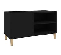 vidaXL Armoire à disques Noir 84,5x38x48 cm Bois d'ingénierie