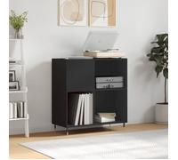 vidaXL Armoire à disques noir 84,5x38x89 cm bois d'ingénierie 831765