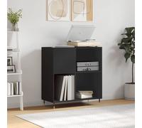 Vidaxl Armoire À Disques Noir 84,5x38x89 Cm Bois D'ingénierie Multicolore