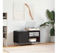 vidaXL Armoire à disques 85x38x48 cm noir en bois d'ingénierie 831693