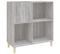 vidaXL Armoire à disques Sonoma 831995 - Bois d'ingénierie Gris 84,5x38x89 cm