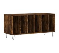 vidaXL Armoire à disques chêne fumé 100x38x48 cm bois d'ingénierie marron