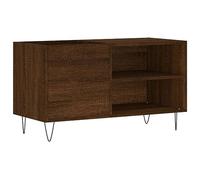 vidaXL Armoire à Disques, Support de Tourne-Disque, Armoire Latérale avec Rangement, Buffet de Salon, Moderne, Chêne Marron Bois d'Ingénierie