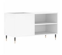 Vidaxl Armoire À Disques Blanc 85x38x48 Cm Bois D'ingénierie Blanc