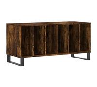 Platenkast 100x38x48 cm bewerkt hout gerookt eikenkleurig831761