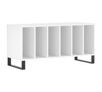 vidaXL Armoire à disques – Support tourne-disque 100x38x48 cm Blanc bois d'ingénierie