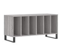 vidaXL Armoire à Disques, Support de Tourne-Disque, Armoire Latérale avec Rangement, Buffet de Salon, Moderne, Sonoma Gris Bois d'Ingénierie