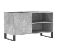 vidaXL Armoire à Disques, Support de Tourne-Disque, Armoire Latérale avec Rangement, Buffet de Salon, Moderne, Gris Béton Bois d'Ingénierie
