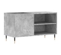 Armoire à Disques, Support de Tourne-disque, Armoire Latérale avec Rangement, Buffet de Salon, Moderne, Gris Béton Bois d'Ingénierie