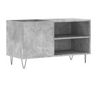 vidaXL Armoire à Disques, Support de Tourne-Disque, Armoire Latérale avec Rangement, Buffet de Salon, Moderne, Gris Béton Bois d'Ingénierie