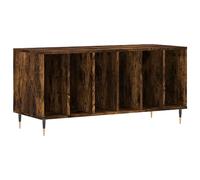 Platenkast 100x38x48 cm bewerkt hout gerookt eikenkleurig831745