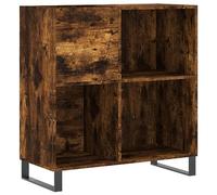 Vidaxl Armoire À Disques Chêne Fumé 84,5x38x89 Cm Bois D'ingénierie Multicolore