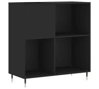 Vidaxl Armoire À Disques Noir 84,5x38x89 Cm Bois D'ingénierie Multicolore