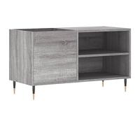 vidaXL Armoire à Disques, Support de Tourne-Disque, Armoire Latérale avec Rangement, Buffet de Salon, Moderne, Sonoma Gris Bois d'Ingénierie