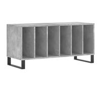 vidaXL Armoire à disques 100×38×48 cm Bois d'ingénierie Gris béton Moderne