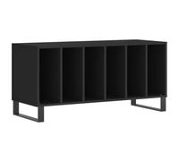 Vidaxl Armoire À Disques Noir 100x38x48 Cm Bois D'ingénierie Marron