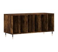Platenkast 100x38x48 cm bewerkt hout gerookt eikenkleurig831745
